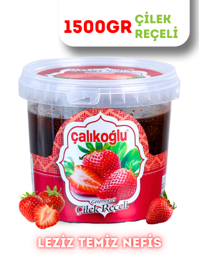 Çalıkoğlu Geleneksel Çilek Reçeli 1500 gr (Kova)