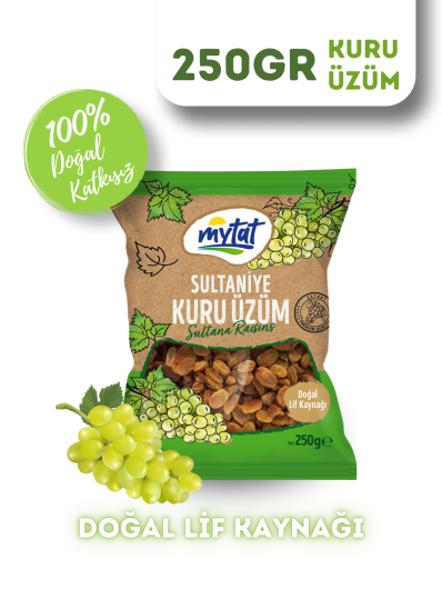 Mytat Doğal 10 No Sultaniye Kuru Üzüm 250 gr