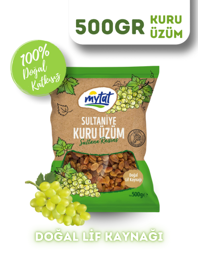 Mytat Doğal 10 No Sultaniye Kuru Üzüm 500 gr