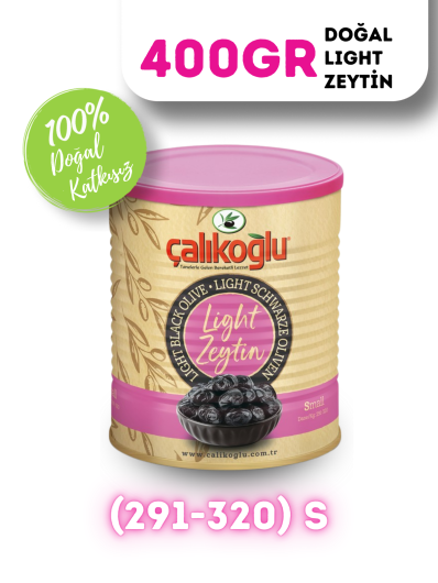 Çalıkoğlu Doğal Light Siyah Zeytin 400 gr (291-320) S