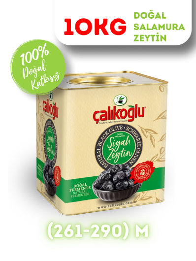 Çalıkoğlu Doğal Gemlik Özel Salamura Siyah Zeytin 10 kg (261-290) M