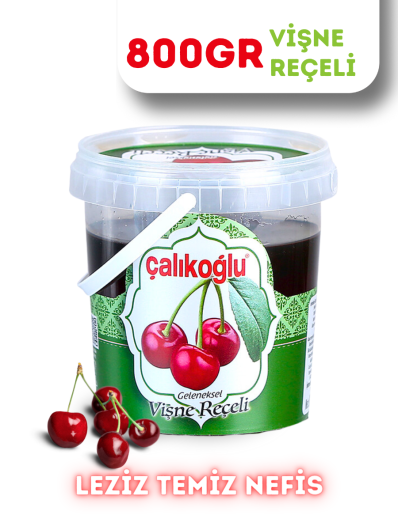 Çalıkoğlu Geleneksel Vişne Reçeli 800 gr (Kova)