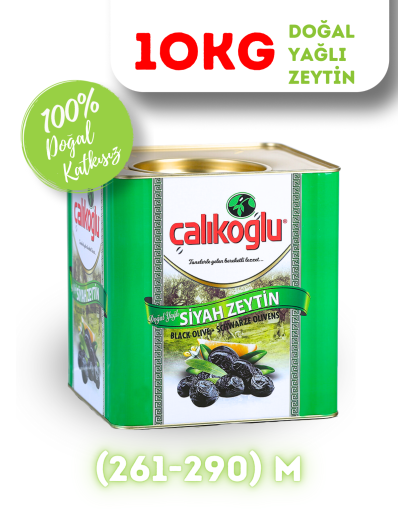 Çalıkoğlu Doğal Gemlik Özel Yağlı Siyah Zeytin 10 kg (261-290) M